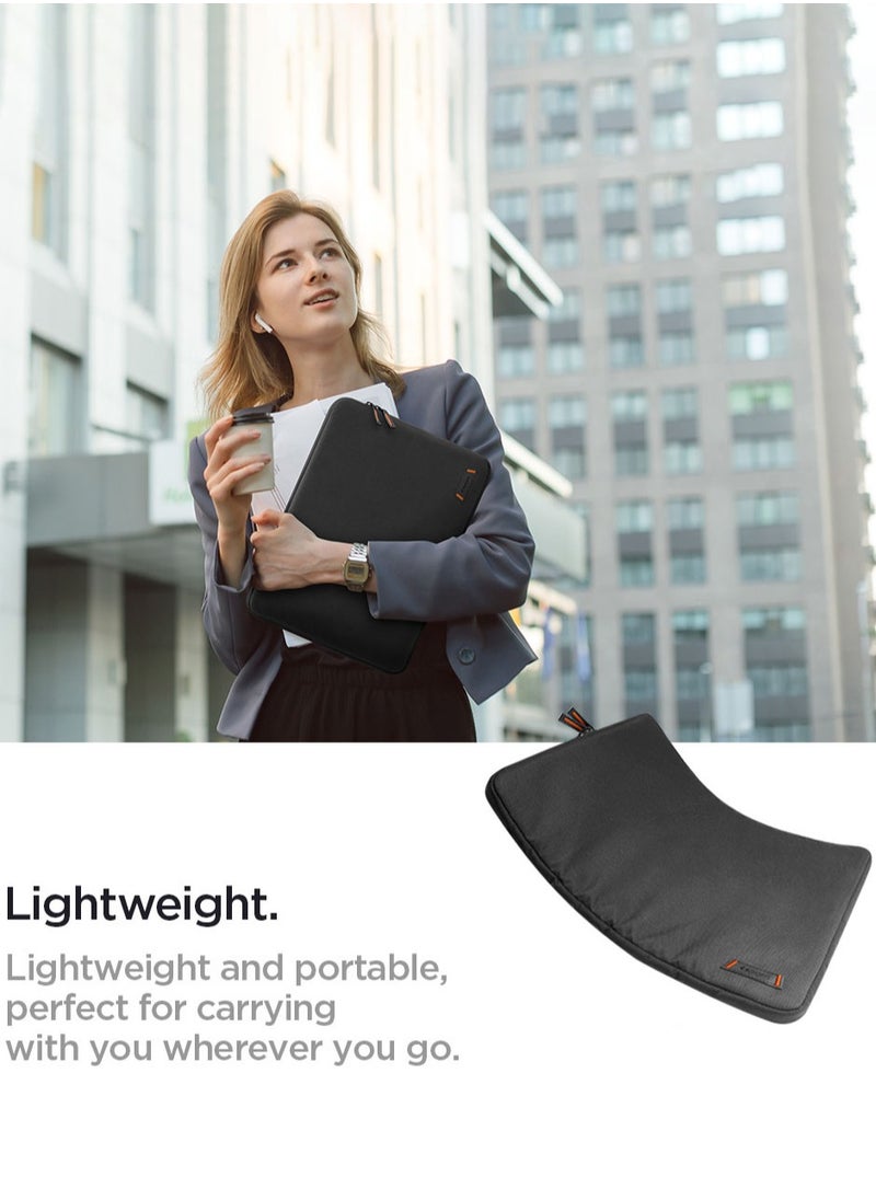 Spigen Laptop Pouch Sleeve 16 inch Water Resistant Slim Lightweight Cover Case Ultra Soft Velvet Compatible with 15 to 16 inch Laptops and Tablets - Black  - Image 4
