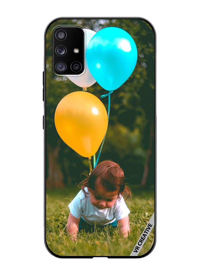 VR CREATIVE Protective Case Cover For Samsung Galaxy A51 5G Boy With Balloons Design Multicolour - Image 1