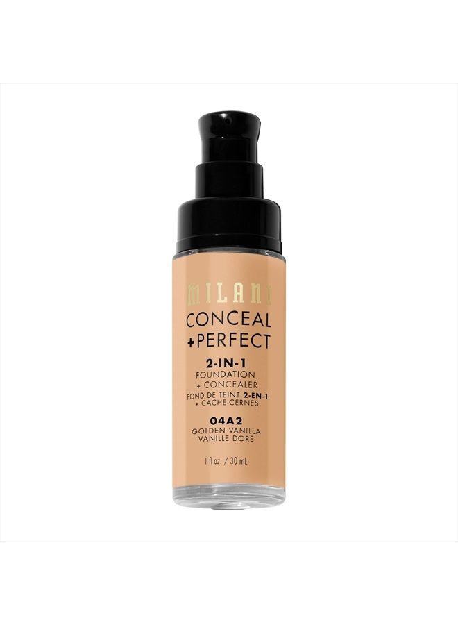 MILANI Conceal + Perfect 2-in-1 Foundation + Concealer - Golden Vanilla (1 Fl. Oz.) Cruelty-Free Liquid Foundation - Cover Under-Eye Circles, Blemishes & Skin Discoloration for a Flawless Complexion - Image 3