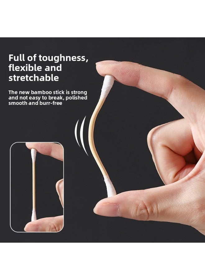 يوكانبي عبوتان من أعواد تنظيف الأذن متعددة الاستخدامات ذات الطرف المدبب – مع علبة أو حقيبة تخزين - Image 2