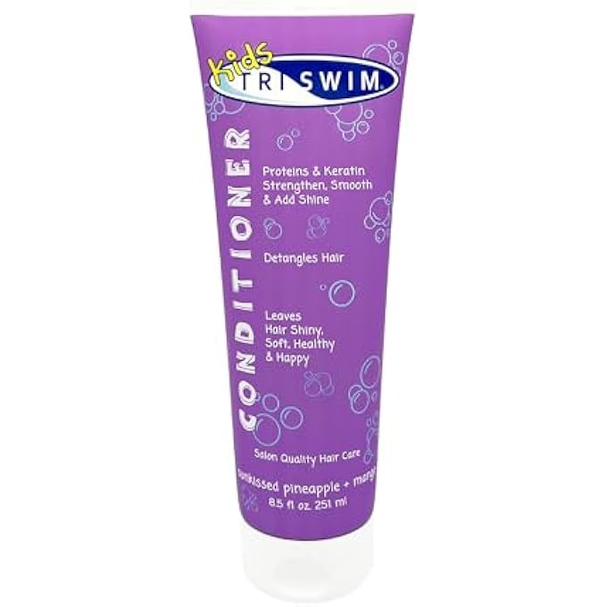 Triswim KIDS SCENTED CONDITIONER AFTER- SWIMMER HAIR CARE, CHLORINE REMOVAL, DETANGLES, DANDRUFF AND DRY SCALP RELIEF - Image 1