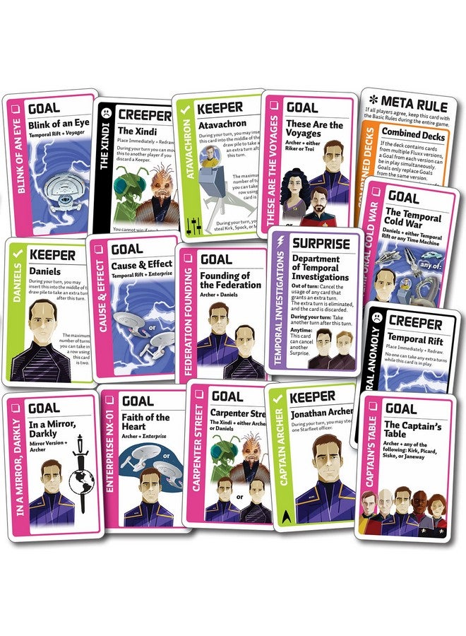 Looney Labs Looney Labs Star Trek Fluxx Archer Expansion - Comprehensive Content with Star Trek Enterprise Theme  - Image 2