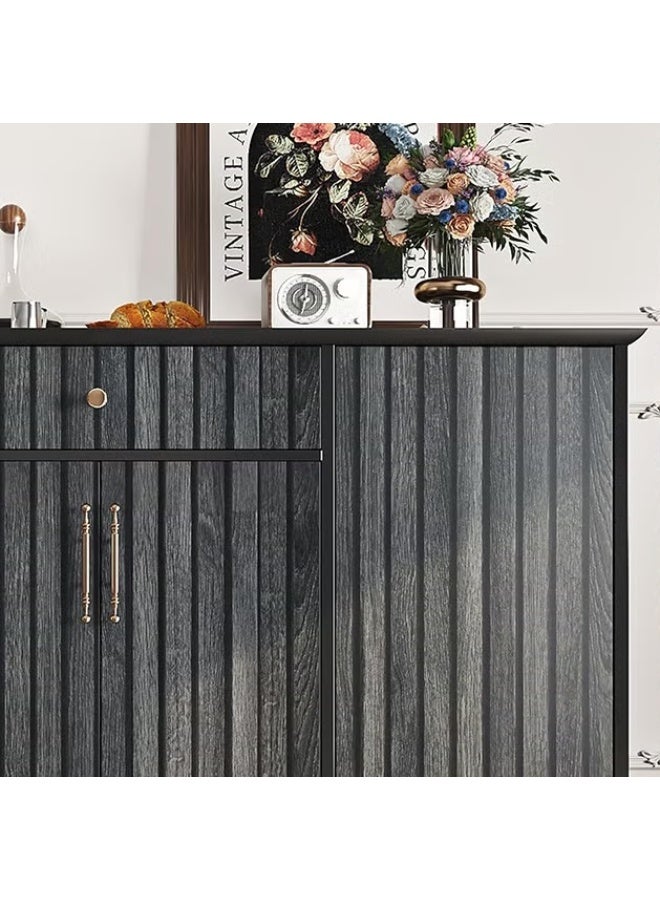 EETU 3D Wood Slat Wall Wallpaper,Modern Accent Wall Panels for Interior Wall Decor,Self Stick Removable Wallpaper Vertical Wood Slats for Wall Contact Paper,44.5CMx5M,Black - Image 3