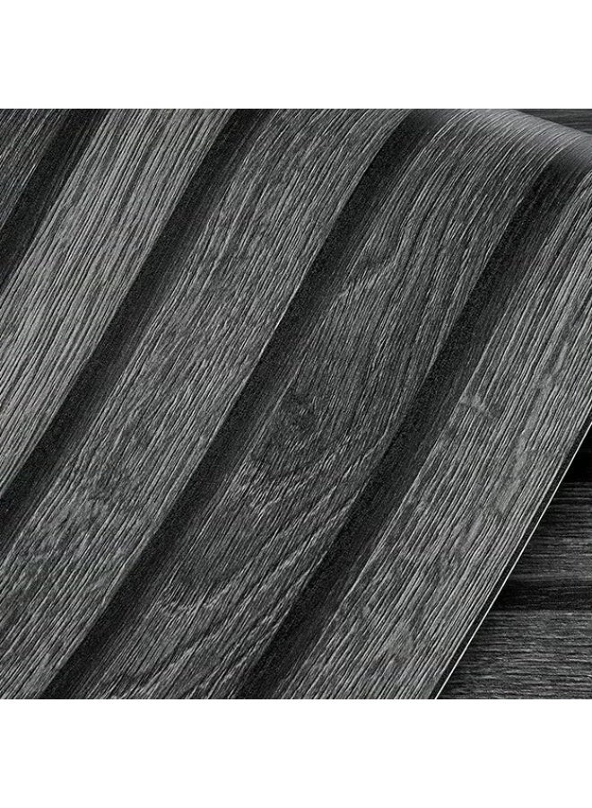 EETU 3D Wood Slat Wall Wallpaper,Modern Accent Wall Panels for Interior Wall Decor,Self Stick Removable Wallpaper Vertical Wood Slats for Wall Contact Paper,44.5CMx5M,Black - Image 5