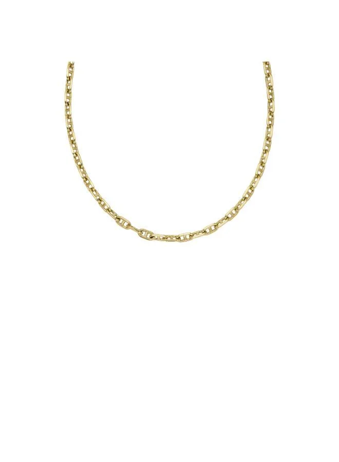 FOSSIL Heritage Gold-Tone Brass Anchor Chain Necklace