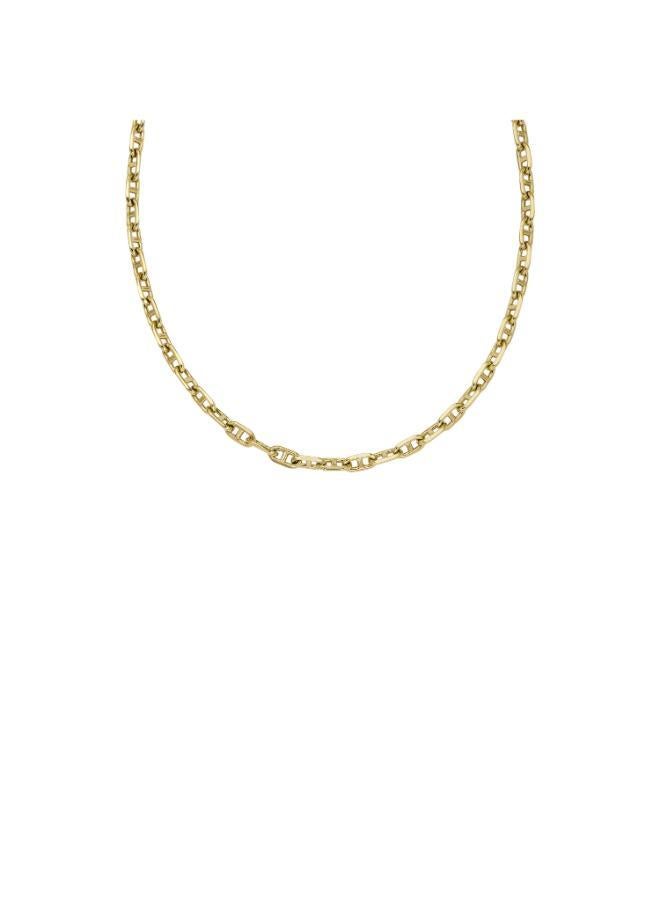 فوسيل قلادة سلسلة مرساة نحاسية ذهبية عتيقة - Image 2