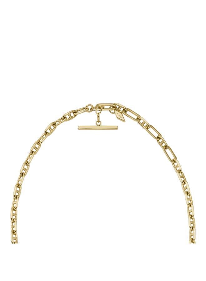 فوسيل قلادة سلسلة مرساة نحاسية ذهبية عتيقة - Image 3