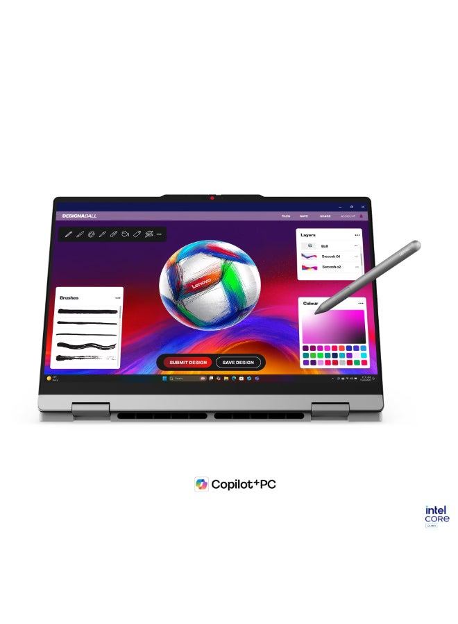 لينوفو لابتوب IdeaPad 5 2 في 1 14IPH11 بشاشة IPS WUXGA (1920x1200) مقاس 14 بوصة، مع معالج Core Ultra 5 322/ذاكرة RAM سعة 16GB DDR5/قرص SSD سعة 512GB/نظام Windows 11 Home/رسومات Intel مدمجة. - Image 5