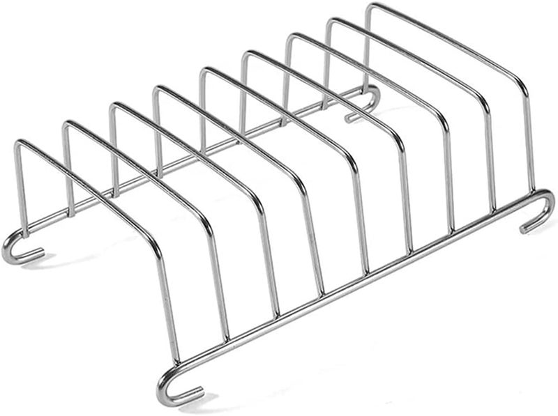 8 Holes Stainless Steel Tool Toast Cooling Grid Bread Rack Rectangle Air Fryer Accessories Organizer Safe Healthy Stainless Steel Toast Rack - Image 1