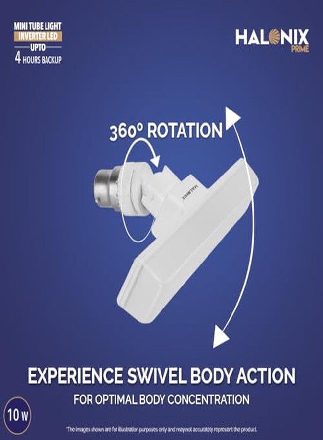 Halonix 10W Rechargeable Emergency B22D Led Light T Shape Bulb | Color-Cool Day White | Pack Of 1 | Inverter Led Bulb. - Image 3