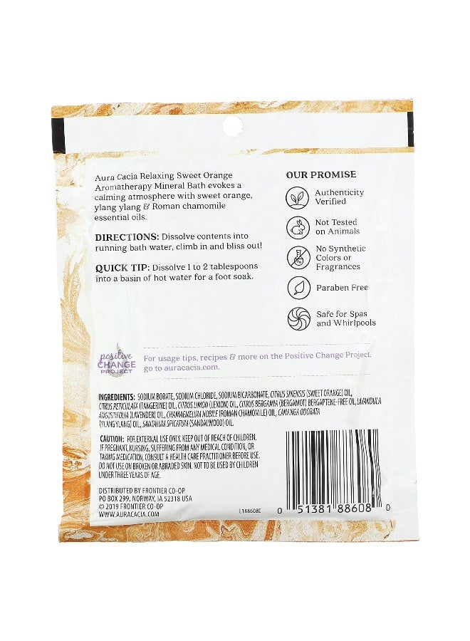 Aura Cacia Aura Cacia, Aromatherapy Mineral Bath, Relaxing, Sweet Orange, 2.5 oz (70.9 g)  - Image 2