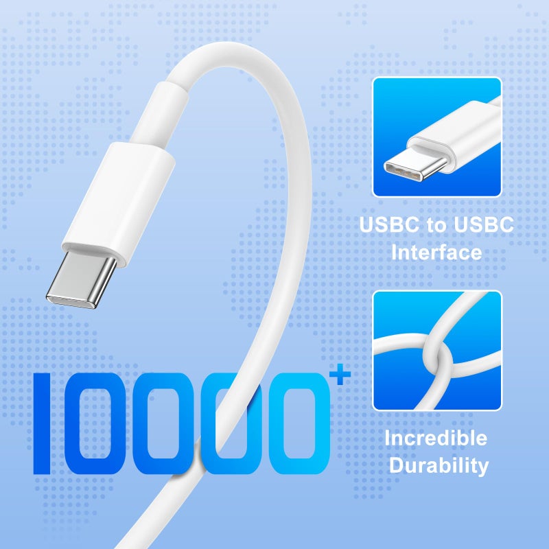 DGVERS USBC to USBC Cable for iPhone 17 16 15, 10FT 3Pack 60W Long Charger Cord Type C Fast Charging for iPhone 17 Air/16e/17/16/15(Pro Max,Pro,Plus), iPad,Samsung Galaxy S25,S24,S23,S22 Ultra,Android Phone - Image 5