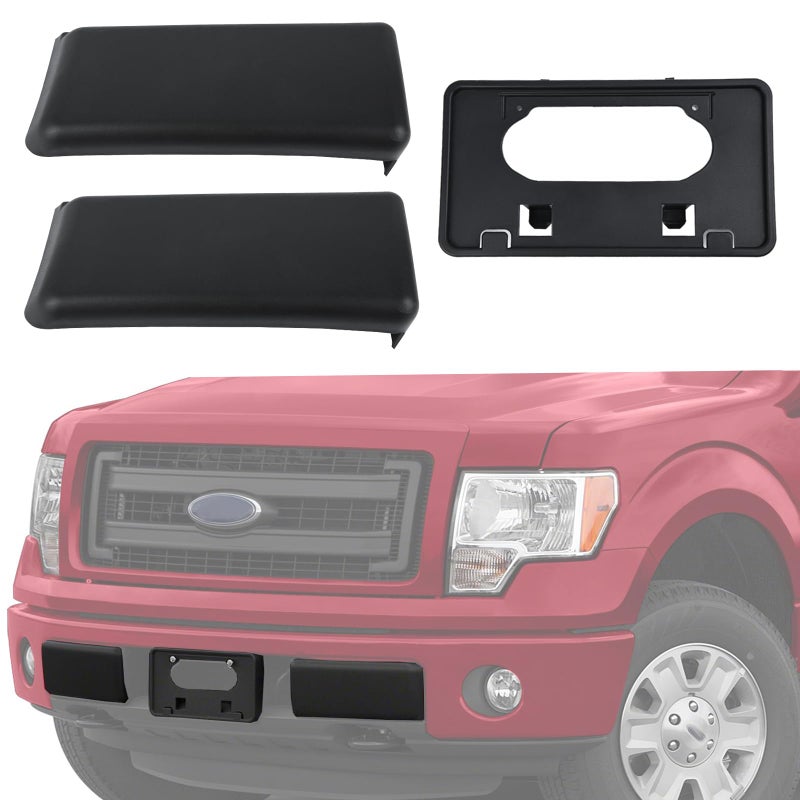 OKPARZ Replacement for Front Bumper Guard Pad Cap Inserts End Cover 2009-2014 F150 F-150 9L3Z17E810B Left Driver & Right Passenger Side - Image 1