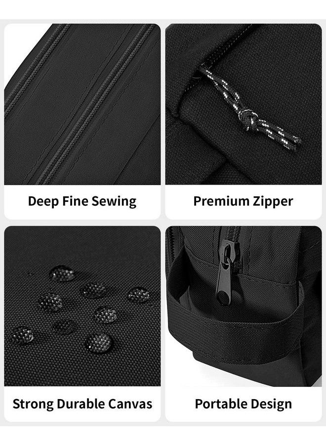 Sooez - Big Capacity Pencil Pen Case [Material Upgraded] Canvas Pencil Pouch Large Pencil Bag Organizer Separate Compartments Easy Grip Handle Aesthetic Supply For School Teens Adults Pink - Image 1