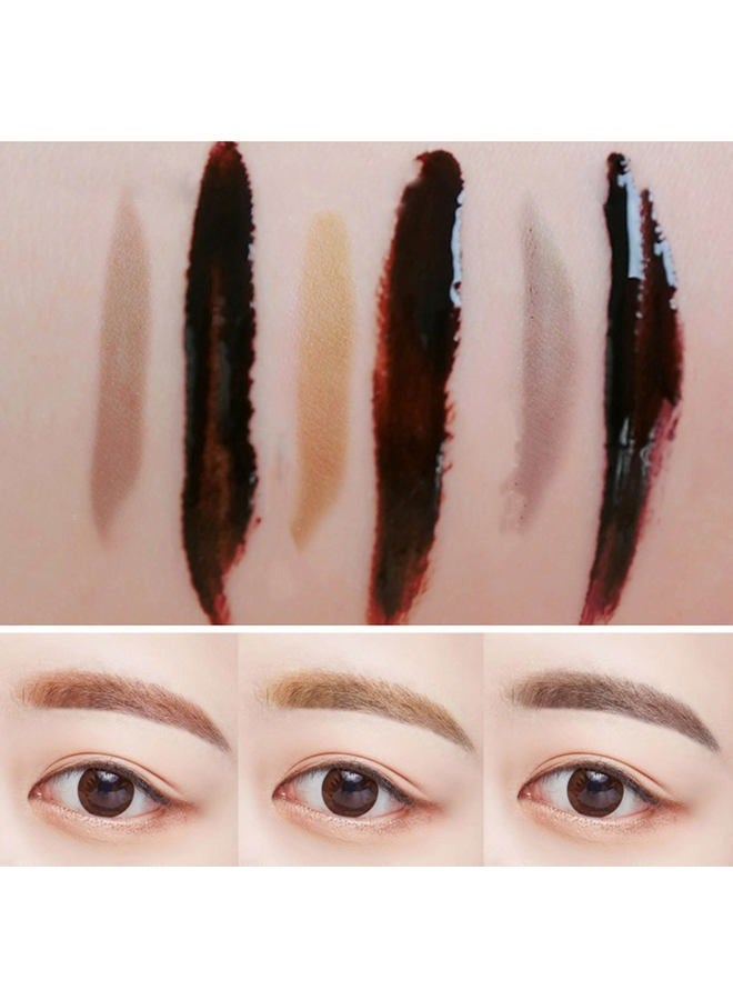 SURORAIN Wine Eyebrow Gel 3 Colors Bottle Tattoo Brow Tint Beauty Dyeing Cream Peelable Tearing Colouring Gel Waterproof Quick Dry No Smudge Easy to Color - Image 3