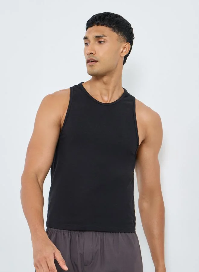 Styli Styli Pack of 5 - Cotton Stretch Round Neck Vest
