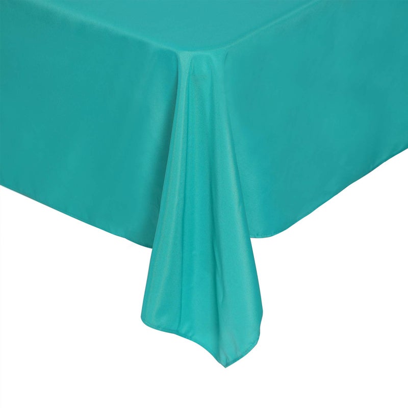Cupuamon Rectangle Tablecloth 60x102 inch Washable Polyester Fabric Table Cloth for Wedding Party Dining Banquet Decoration(60x102  Turquoise) - Image 5