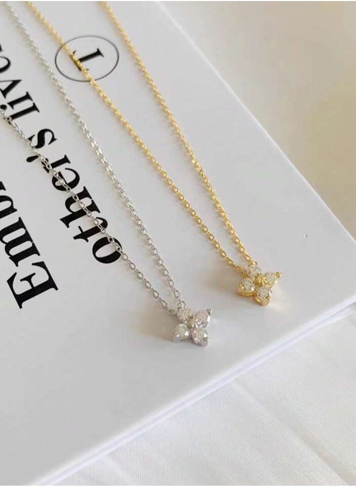 925 Sterling Silver Charms - Luxury Necklace Made With High Quality Of 925 Sterling Silver Soft And Extreme Precision Decorated With Natural Cubic Zirconia Crystals To Give A Gorgeous Look To The Princess She Deserves - Image 1