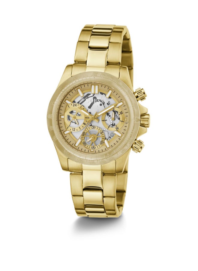 GUESS Gold Tone Stainless Steel Bracelet\Clear Dial\2-Tone Stainless Steel + Sustainable Nylon Case  - Image 5