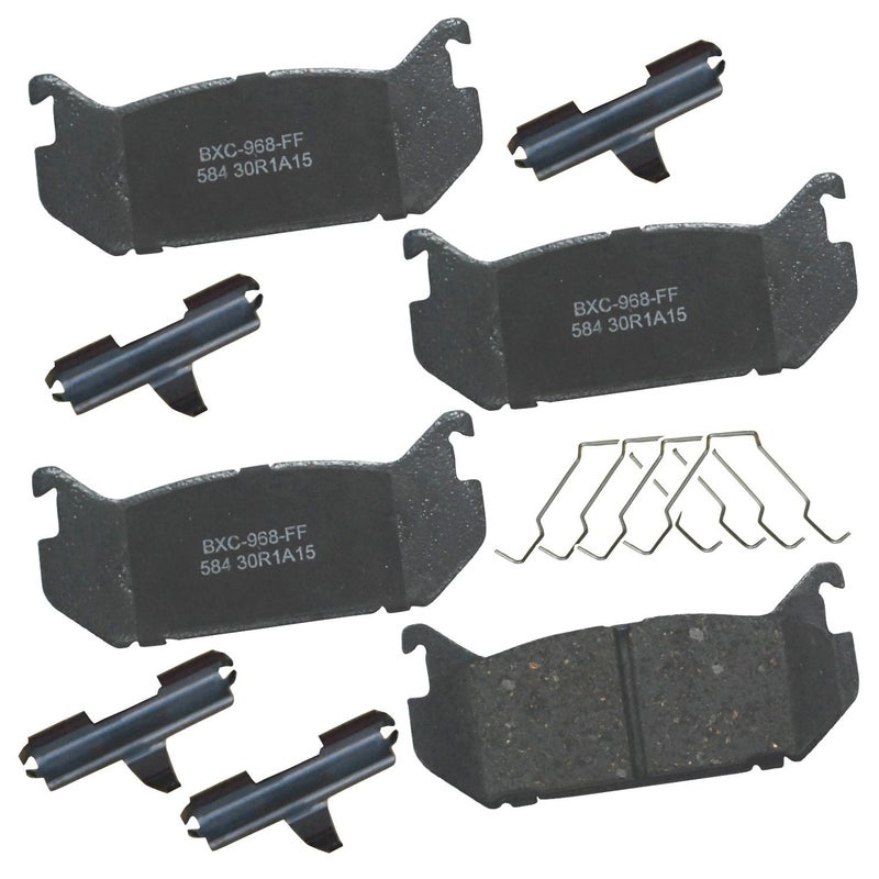 بنديكس وسادات فرامل خلفية سيراميكية Bendix Premium SBC584 لسيارات Ford Probe (1997-1993) وMazda 626 (2002-1993) وMX-6 (1997-1993) - Image 1