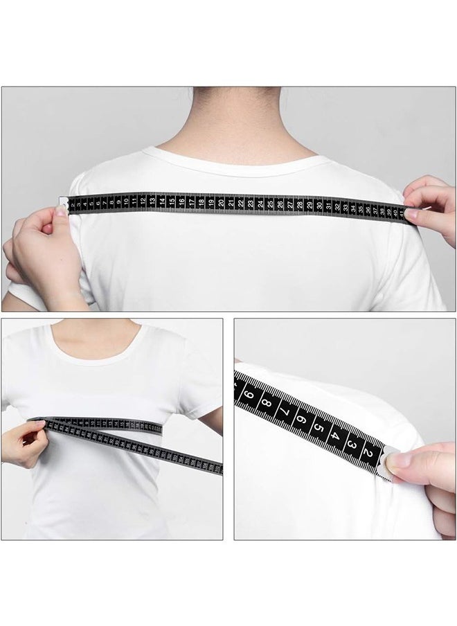 Generic 4 Pcs Tape Measure For Body Measuring, 60 inch Measuring Tape For Body Cloth Measurements, Sewing Tailor, Double Scale Soft Tape Measure (Black)  - Image 4