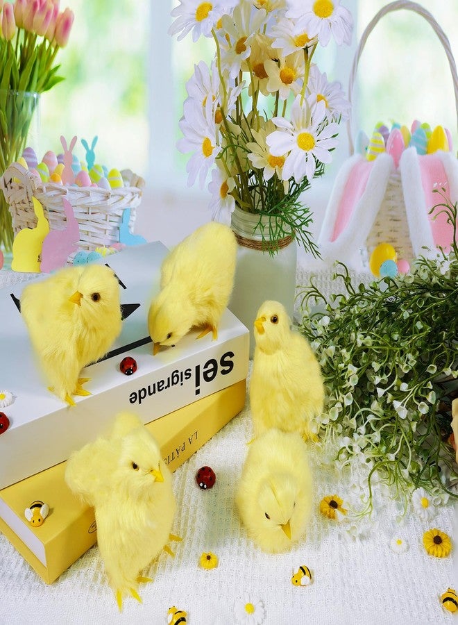 Bbiamsleep 5 Pcs Easter Chick Figurine for Spring Photo Props Basket Easter Chicken Decoration Party Gift - Image 3