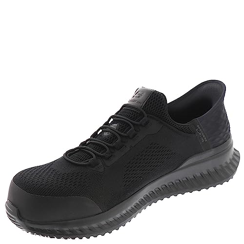 SKECHERS أحذية العمل للرجال من سكيشرز، بدون استخدام اليدين: تيليدو - فليتشيت كعب مركب أسود - Image 4