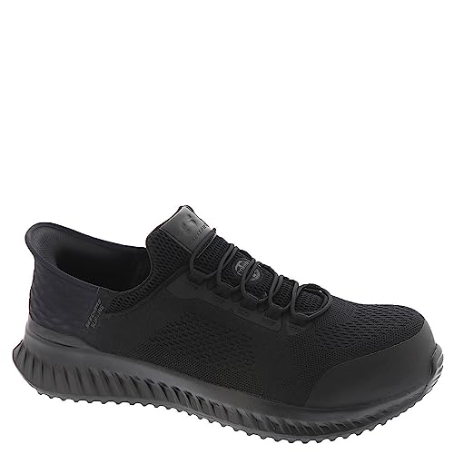 SKECHERS أحذية العمل للرجال من سكيشرز، بدون استخدام اليدين: تيليدو - فليتشيت كعب مركب أسود - Image 1