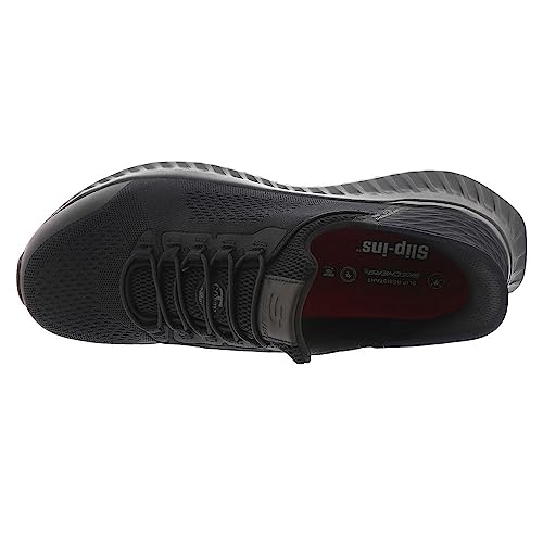 SKECHERS أحذية العمل للرجال من سكيشرز، بدون استخدام اليدين: تيليدو - فليتشيت كعب مركب أسود - Image 2