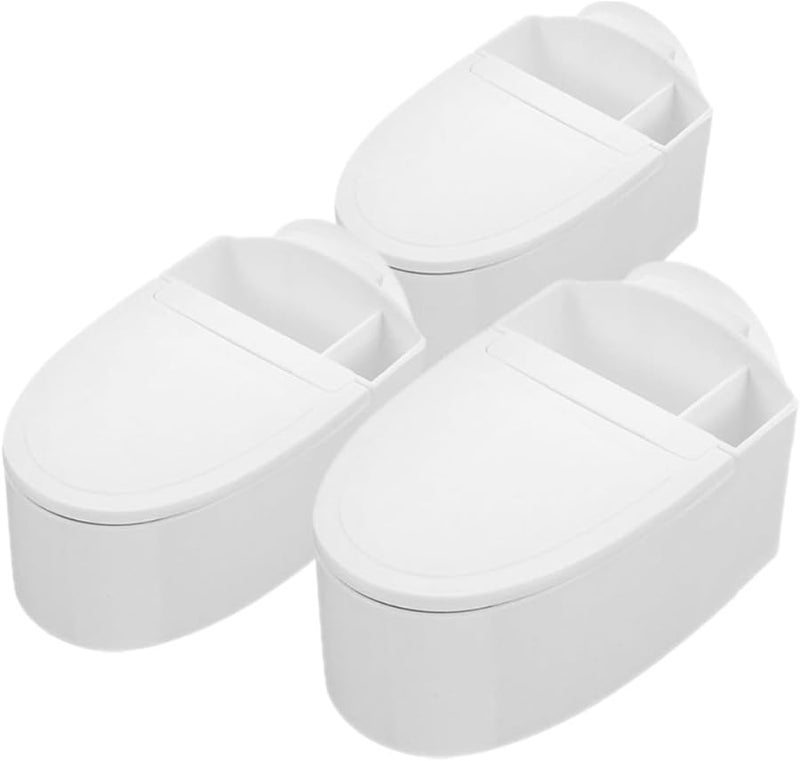 Wall Mounted Ashtray With Lid 3 Pack Space Saving Indoor Bathroom Toilet Ash Holder - Image 1