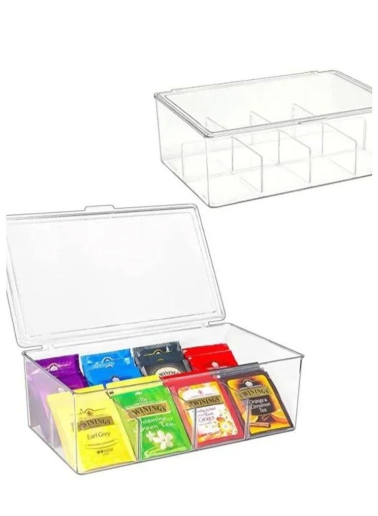Plastic Tea Bag Organizer with Airtight Lid