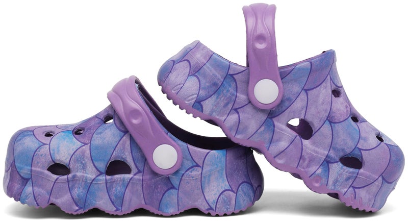 INMINPIN Kids Cute Clogs Cartoon Garden Shoes Boys Girls Slides Slippers Indoor Outdoor Children Water Shower Beach Pool Sandals,Purple,7-8 Toddler,Kids - Image 4