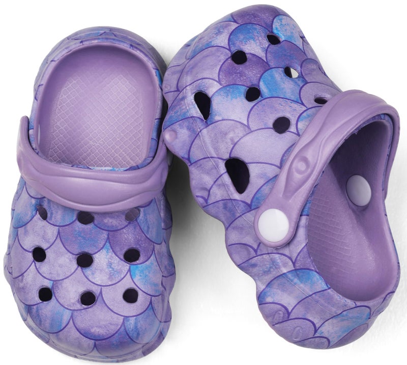 INMINPIN Kids Cute Clogs Cartoon Garden Shoes Boys Girls Slides Slippers Indoor Outdoor Children Water Shower Beach Pool Sandals,Purple,7-8 Toddler,Kids - Image 5