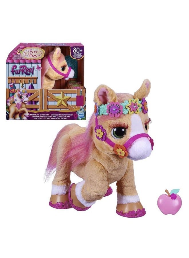FurReal friends Cinnamon, My Stylin' Pony Interactive Toy; 14 Inch Electronic Pet, 80+ Sounds And Reactions; 26 Styling Accessories; Ages 4 And Up, Multicolor, F4395 - Image 3