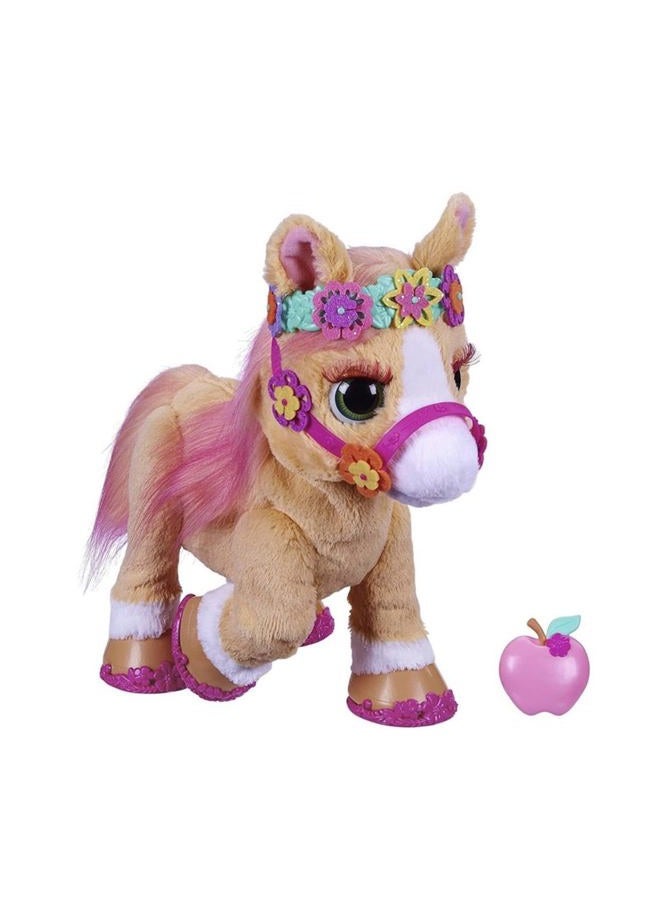 FurReal friends Cinnamon, My Stylin' Pony Interactive Toy; 14 Inch Electronic Pet, 80+ Sounds And Reactions; 26 Styling Accessories; Ages 4 And Up, Multicolor, F4395 - Image 1