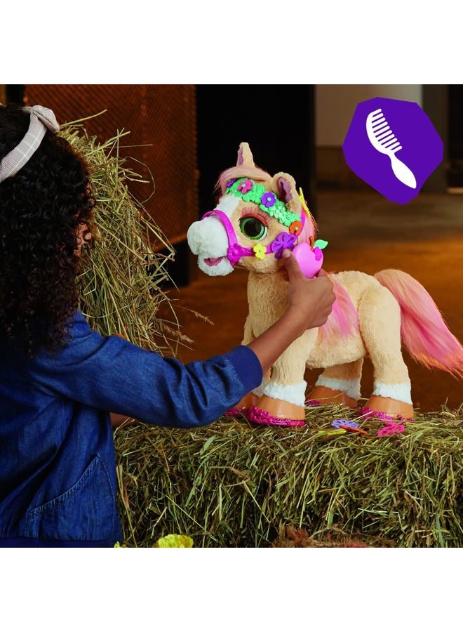 FurReal friends Cinnamon, My Stylin' Pony Interactive Toy; 14 Inch Electronic Pet, 80+ Sounds And Reactions; 26 Styling Accessories; Ages 4 And Up, Multicolor, F4395 - Image 2