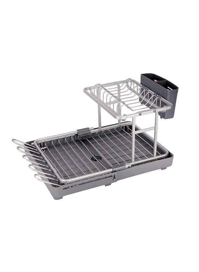 Royalford Dish Rack RF12280 Organizer for Kitchen to Keep Plates, Bowls, Quarter Plate, Cutlery, Cups Holds 8 Plate Aluminum Alloy Drying Stand with PP Drainer Board Multicolor - Image 4