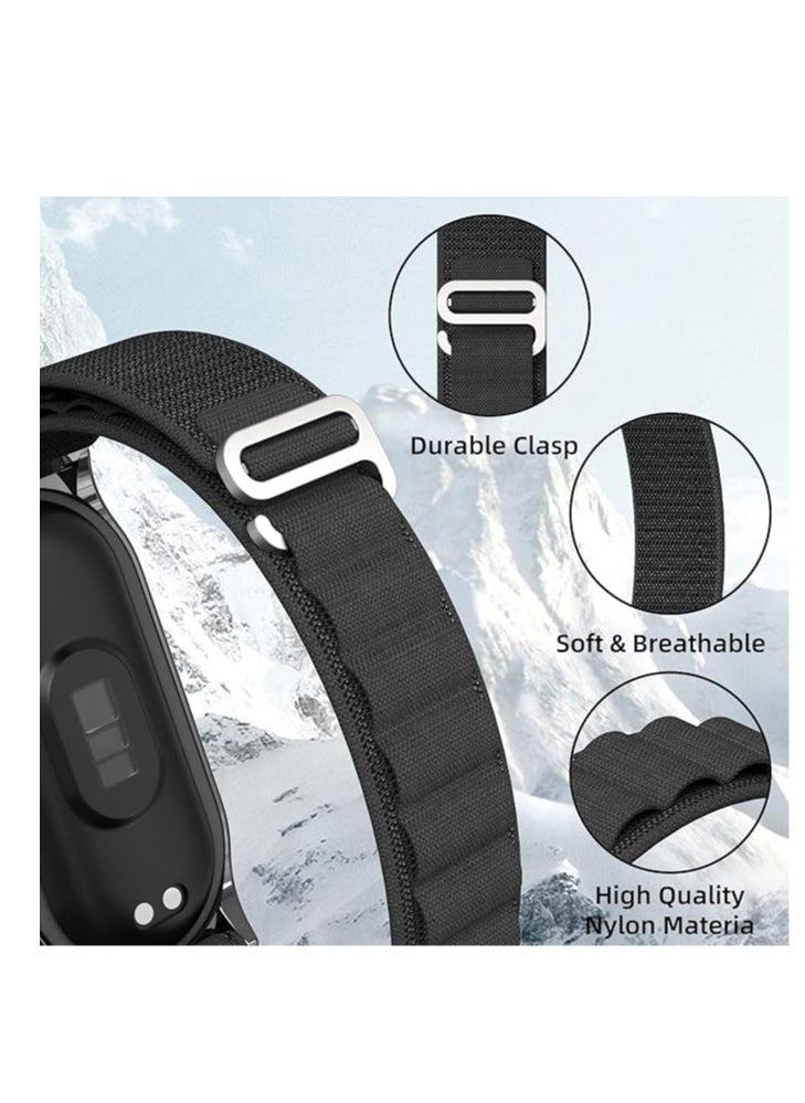 Generic Nylon Wristband Compatible for Xiaomi Mi Band 7/Mi Band 6/Mi Band 5/Mi Band 4/Mi Band 3, Adjustable Braided Elastic Solo Loop for Mi Band 7 6 5 4 3, Sport Strap Smart Watch  - Image 3