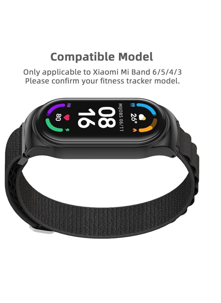 Generic Nylon Wristband Compatible for Xiaomi Mi Band 7/Mi Band 6/Mi Band 5/Mi Band 4/Mi Band 3, Adjustable Braided Elastic Solo Loop for Mi Band 7 6 5 4 3, Sport Strap Smart Watch  - Image 4