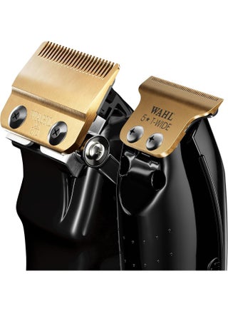 Wahl Professional 5 Star Barber Combo | Cord-Cordless | Magic Clip Black & Detailer Black | 3 Premium Clipper Attachment Combs | 3 Trimmer Attachment Combs | 3 Pin - GCC - view 3