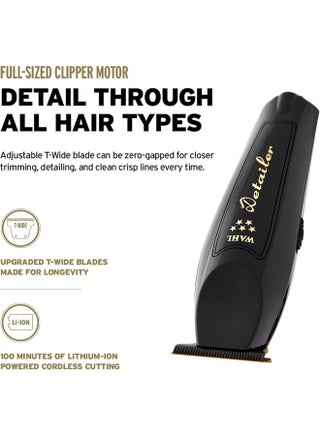 Wahl Professional 5 Star Barber Combo | Cord-Cordless | Magic Clip Black & Detailer Black | 3 Premium Clipper Attachment Combs | 3 Trimmer Attachment Combs | 3 Pin - GCC - view 5