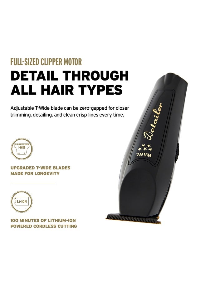 Wahl Professional 5 Star Barber Combo | Cord-Cordless | Magic Clip Black & Detailer Black | 3 Premium Clipper Attachment Combs | 3 Trimmer Attachment Combs | 3 Pin - GCC - Image 5