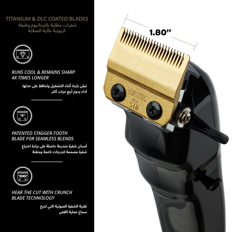 Wahl Professional 5 Star Barber Combo | Cord-Cordless | Magic Clip Black & Detailer Black | 3 Premium Clipper Attachment Combs | 3 Trimmer Attachment Combs | 3 Pin - GCC - Image 2