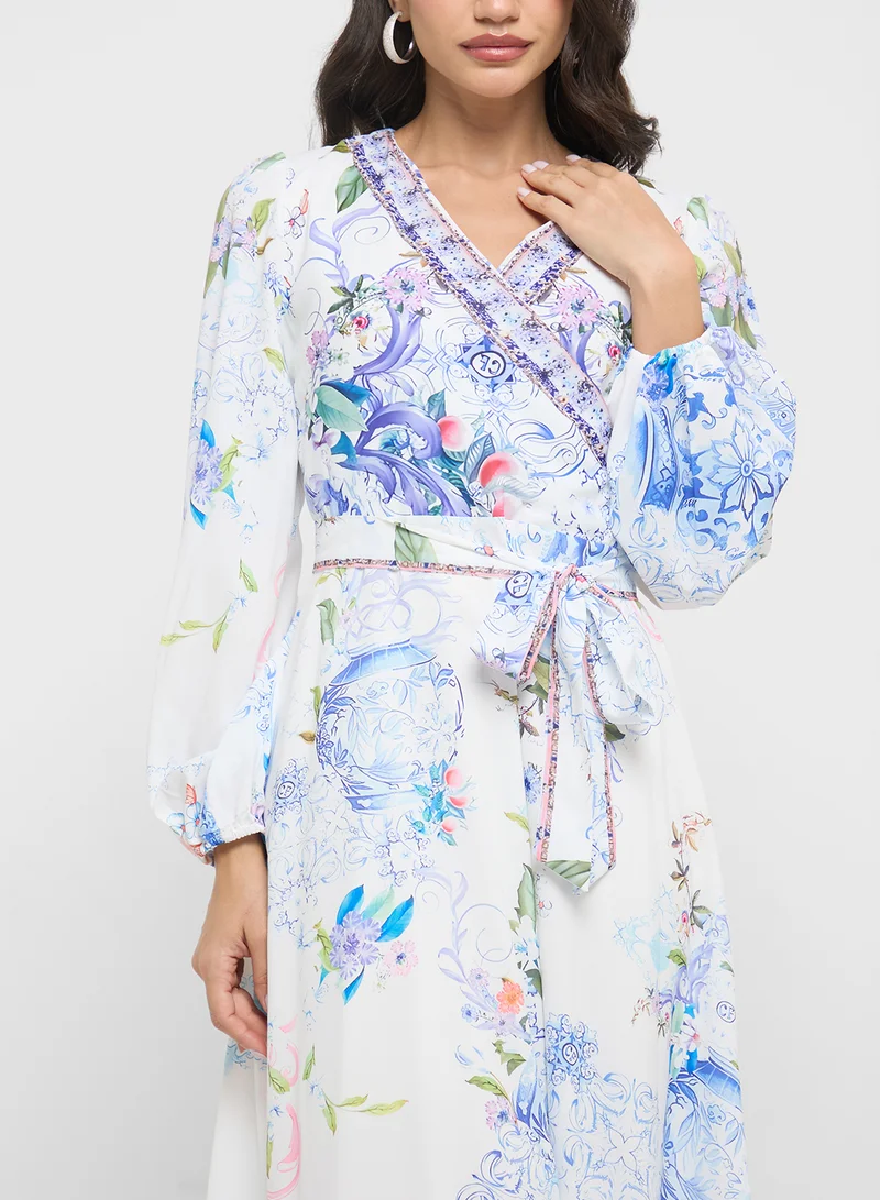 ELLA Floral Print Maxi Dress