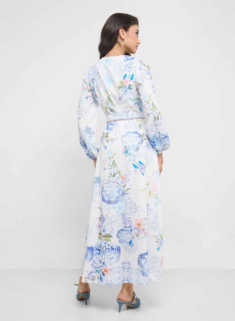 ايلا فستان ماكسي بطبعة زهور - Image 2