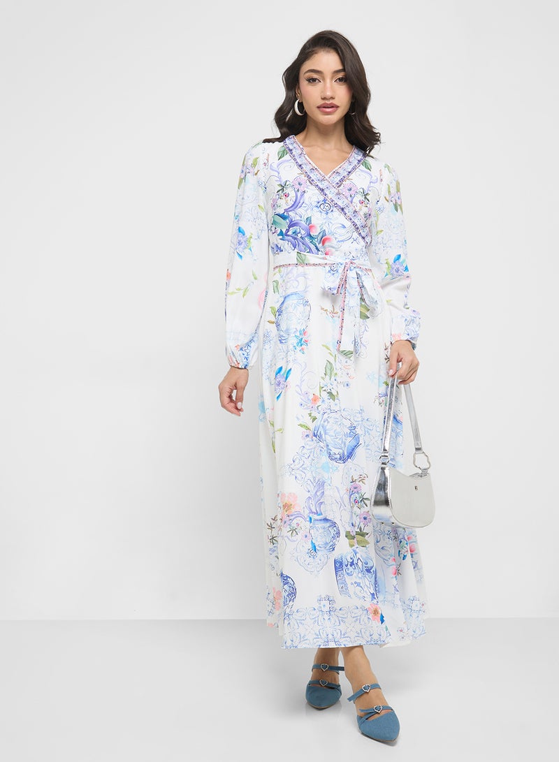 ايلا فستان ماكسي بطبعة زهور - Image 4