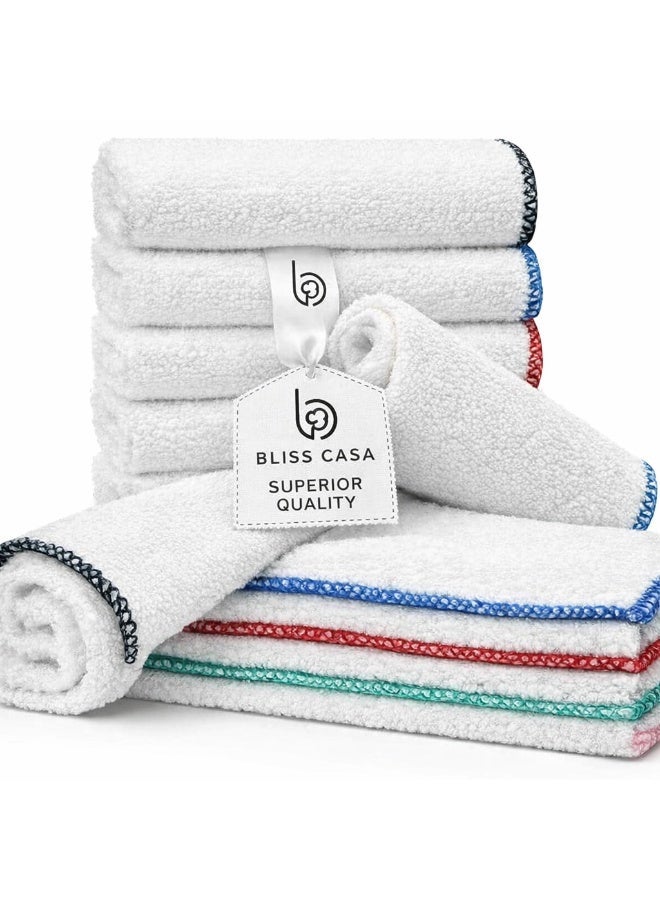 بليس كاسا مناديل غسيل Bliss Casa (12 عبوة، 30 × 30 سم) - مجموعة مناشف وجه من القطن 100%، مناشف وجه ناعمة وسريعة الامتصاص للغاية - Image 1
