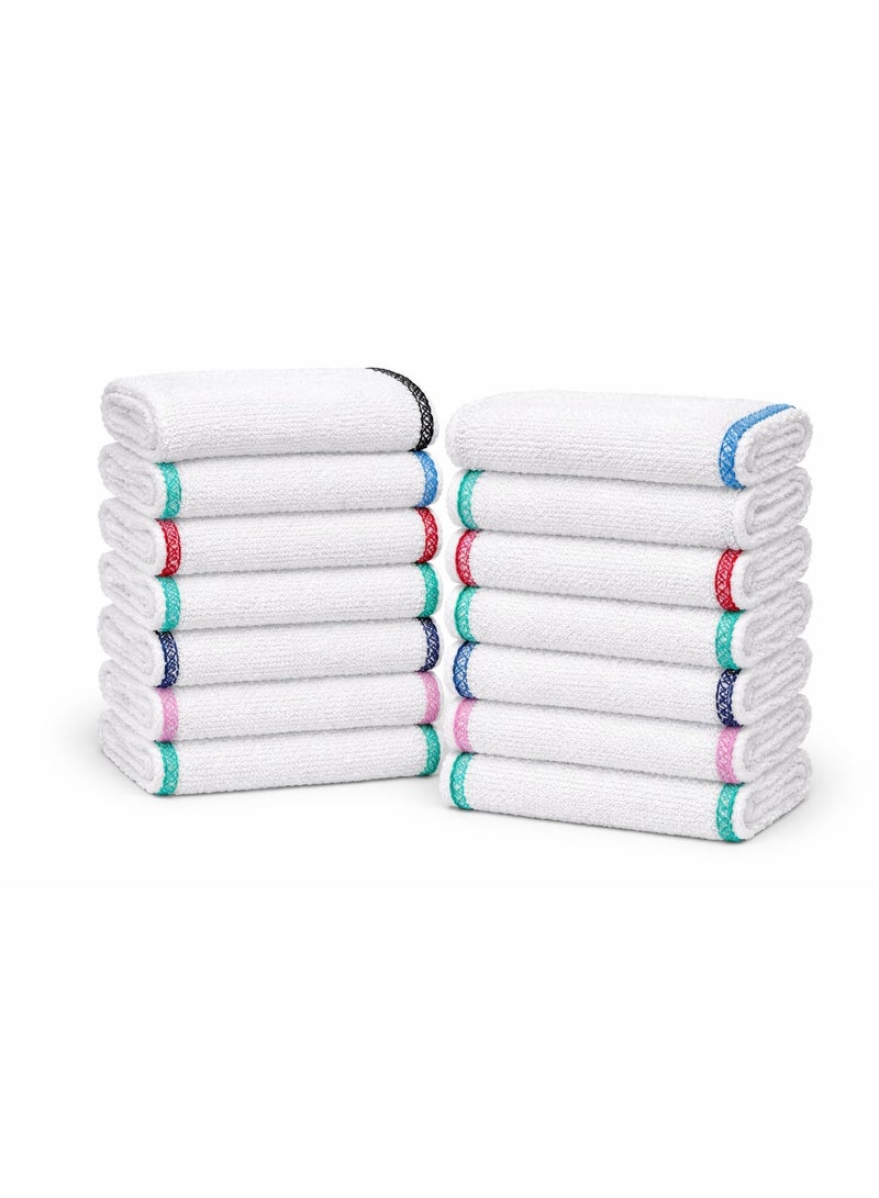 بليس كاسا مناديل غسيل Bliss Casa (12 عبوة، 30 × 30 سم) - مجموعة مناشف وجه من القطن 100%، مناشف وجه ناعمة وسريعة الامتصاص للغاية - Image 2