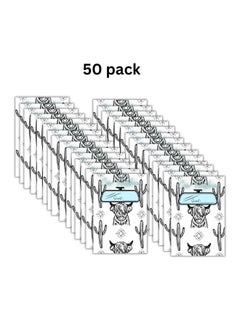Lashicorn Car Freshie Insert Cards 50 Pk 4X6” Western Cactus Highland Cow Fits In 5X7” For Holographic Bags Freshie Scent Label Care Instruction Cardstock  - Image 3