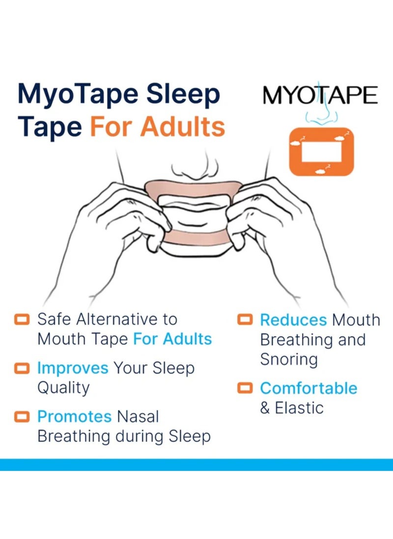 MyoTape Myotape Sleep Strips | Improve Your Sleep Quality, Breathe Through Your Nose During Sleep and Reduce Mouth Breathing and Snoring [Expert Designed Mouth Tapes Using Elastic Tension]  - Image 2